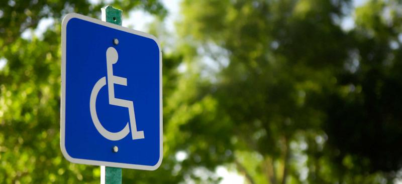 Handicapped accessible sign